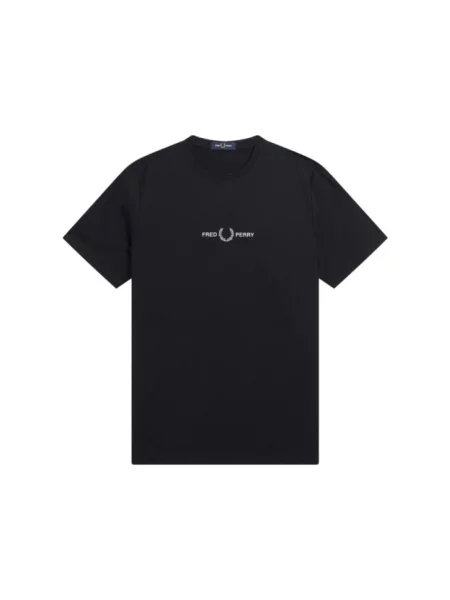 Haftowana koszulka Fred Perry czarna