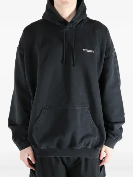 Hanorac cu glugă Vetements negru