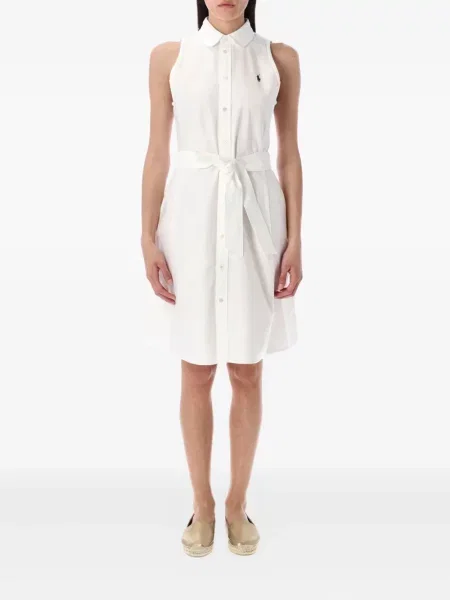 Dzianinowy strój kąpielowy Polo Ralph Lauren garniturowy w paski czerwony