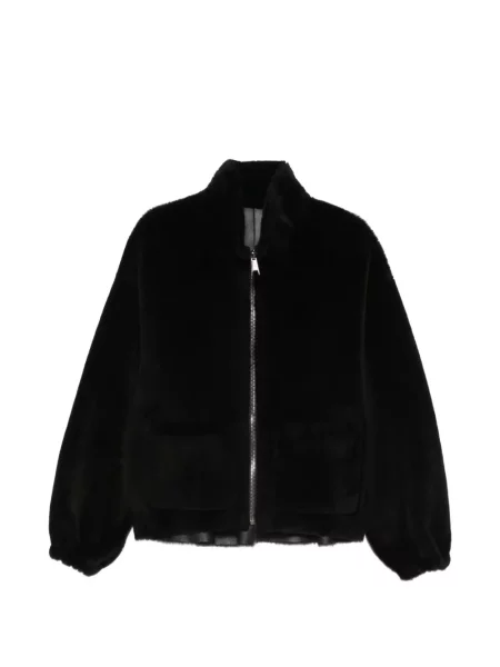 Reversibil haină din piele de oaie Simonetta Ravizza negru