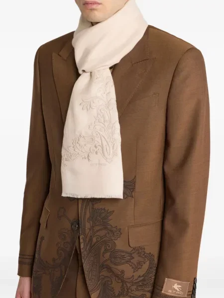 Fular Etro cu broderie cu model paisley