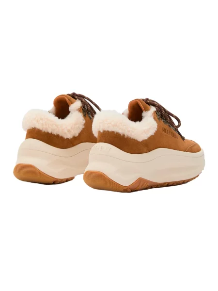 Sneakersy Moon Boot skórzane brązowe