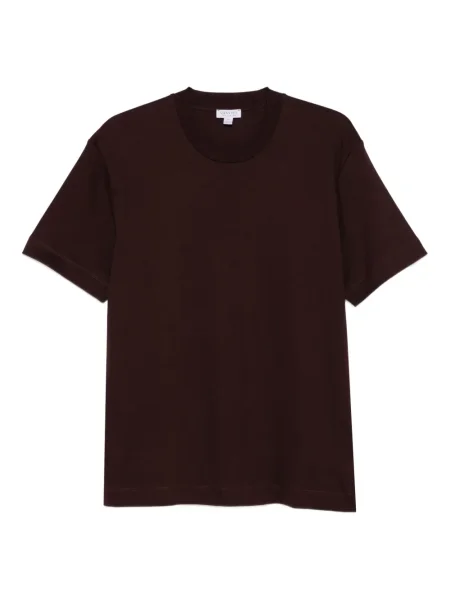 Tricou Sunspel cu decolteu rotund roșu