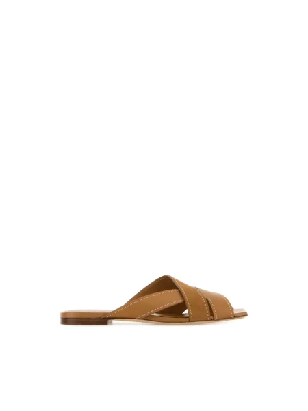 Klapki Tod's skórzane brązowe