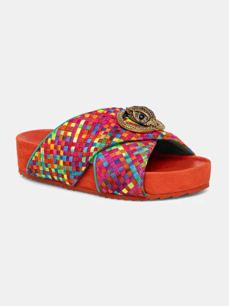 Kurt Geiger London papuci pentru femei Chelsea Cross Strap portocaliu