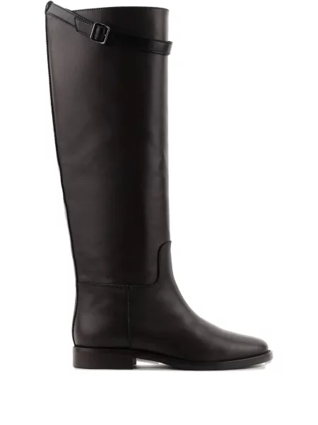 Botine Paul Warmer din piele cu cataramă cu bretele maro
