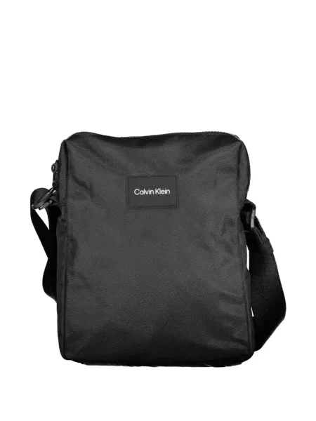 Crossbody torba Calvin Klein s autogramom crna