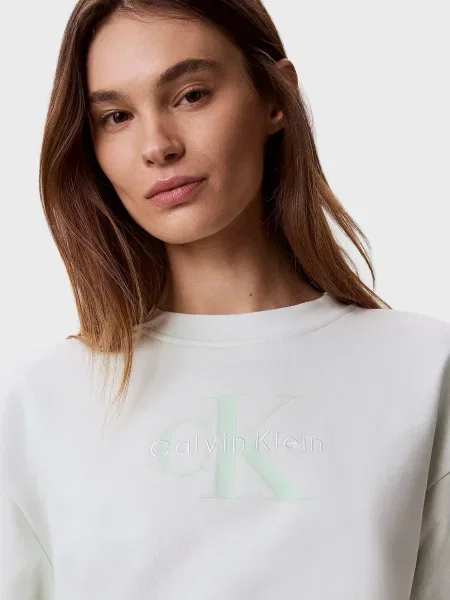 Махровый свитшот Calvin Klein Jeans мятного цвета