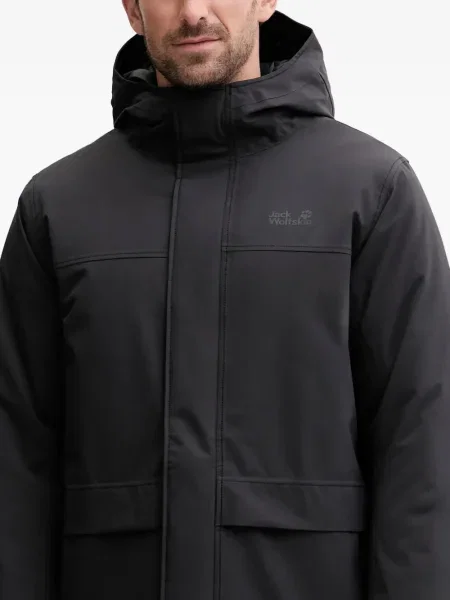 Palton Jack Wolfskin cu glugă negru