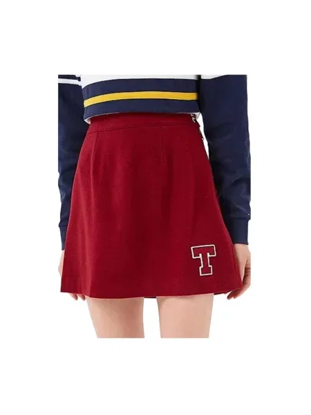 Spódnica Tommy Hilfiger czerwona