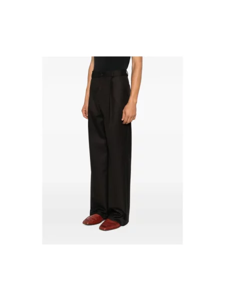 Spodnie Dries Van Noten brązowe
