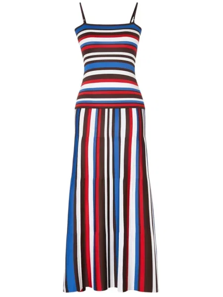 Trendyol Rochie de vară albastru / maro / roșu alb