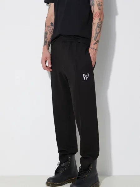 Neil Barrett melegítőnadrág nyomott mintás fekete