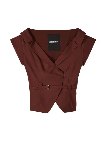 Kamizelka Patrizia Pepe brązowa