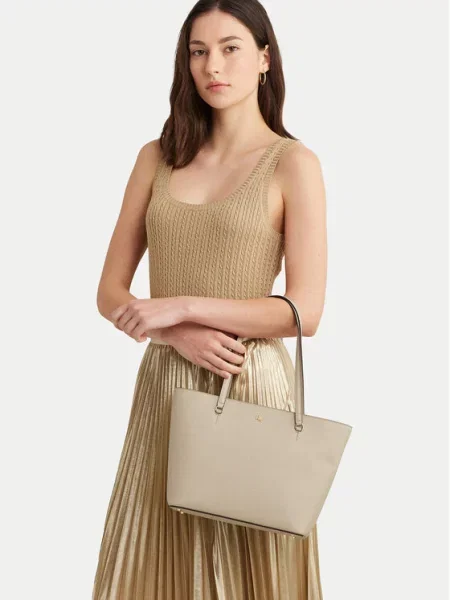 Kabelka LAUREN RALPH LAUREN béžová
