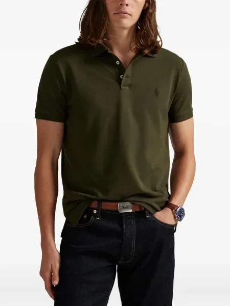 Μικρός κασκέτο Polo Ralph Lauren με χαμηλή μέση υφαίνω διαγωνίως πράσινο