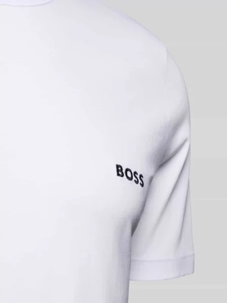 T-shirt o kroju regular fit z czystej bawełny w zestawie 3 szt. model ‘CLASSIC’ Boss granatowa