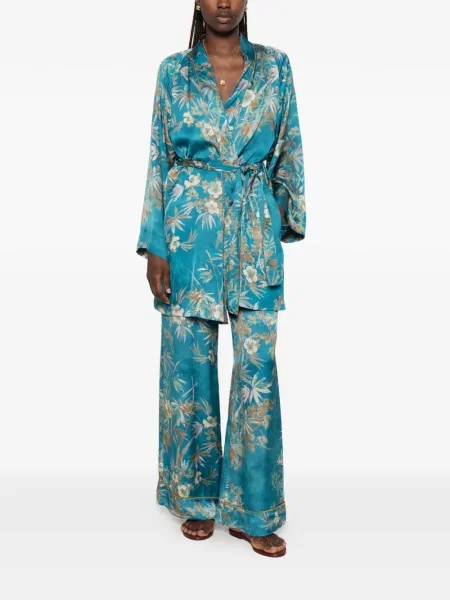 Geacă Forte_forte cu model floral cu imagine albastru
