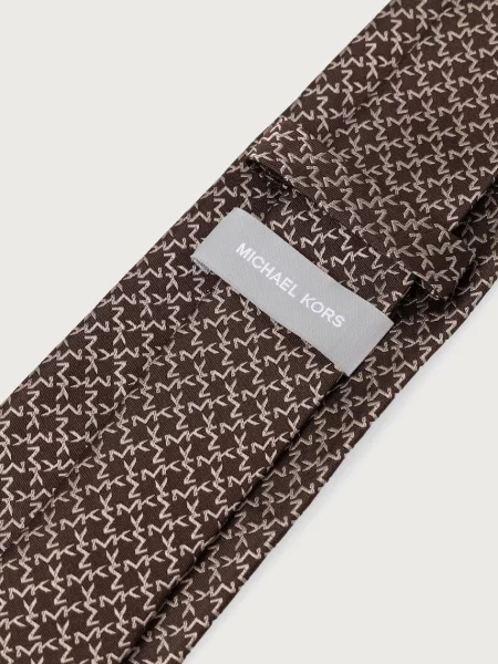 Michael Kors cravată pentru bărbați de mătase maro