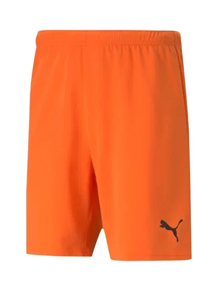 PUMA Pantaloni sport TeamRise / negru portocaliu