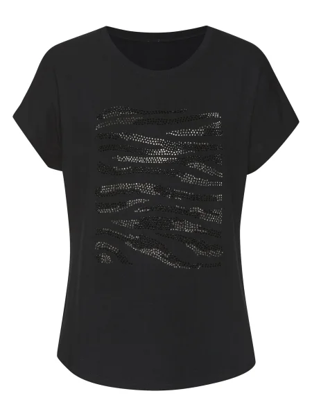 LASCANA Tricou / argintiu negru