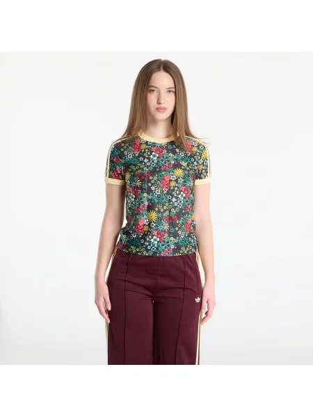 ADIDAS ORIGINALS Póló Adidas Originals x Liberty London sárga / smaragd / piros fekete