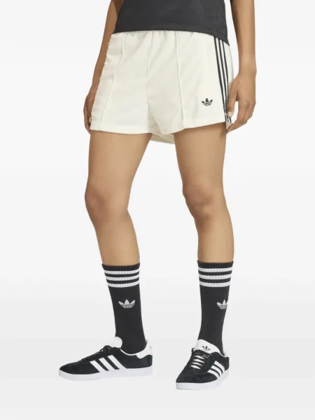 Pantaloni scurți Adidas cu dungi cu decolteu în V negru