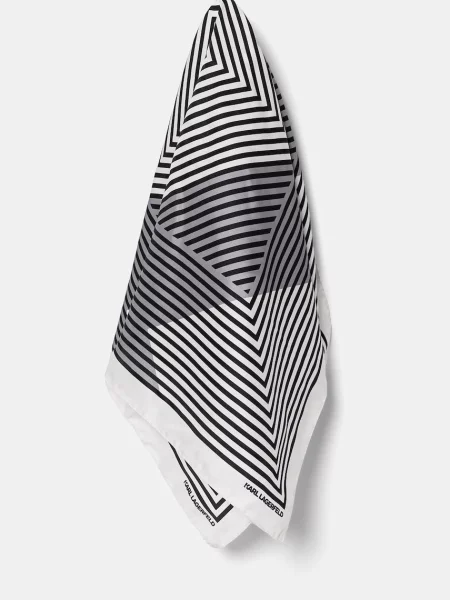 Fular Karl Lagerfeld de mătase negru