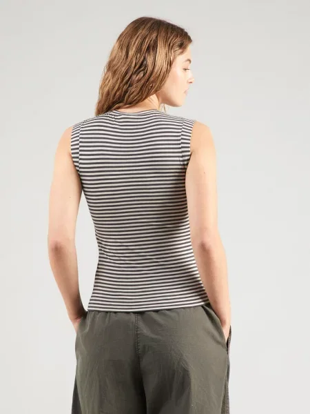 WEEKDAY Top Ella čadičová / svetlosivá