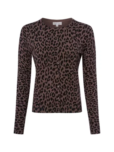 Marie Lund Kardigan Kobiety wzorzysty S brązowy