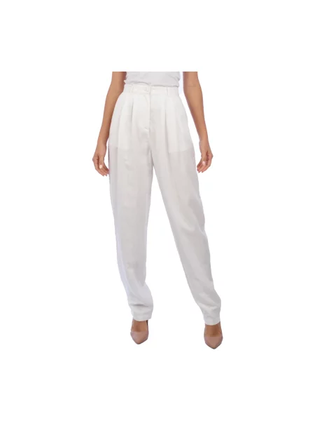 Szerokie spodnie Emporio Armani eleganckie białe