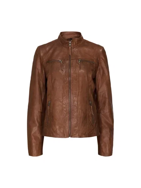 Kurtka skórzana Notyz klasyczna brązowa