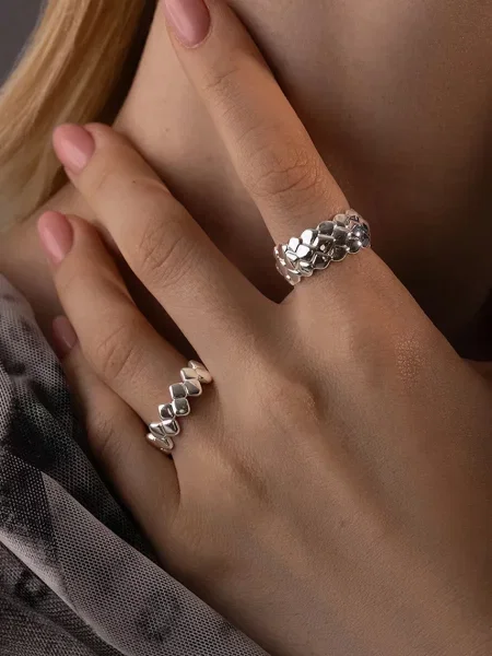 Посріблена каблучка Lilou Snake