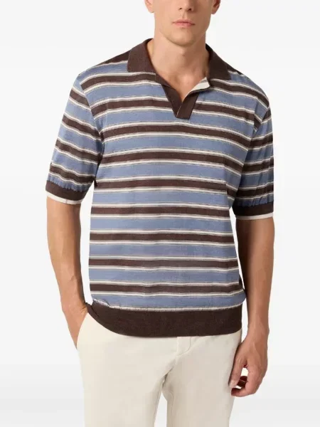 Πλεκτό polo Paul & Shark μπλε