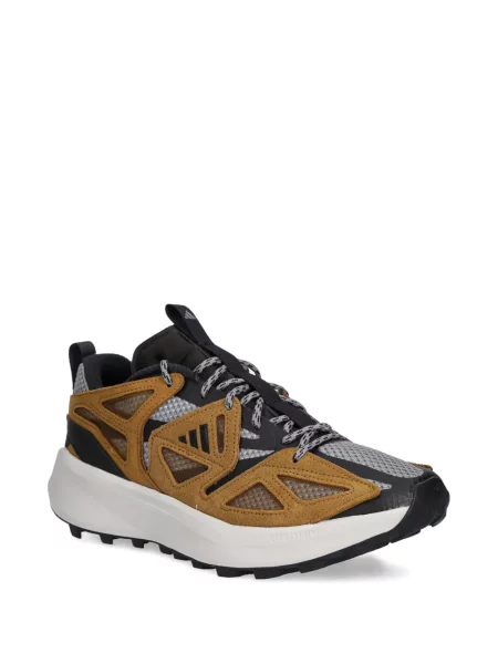 Prugaste bermuda kratke hlače Adidas s vezicama s čipkom smeđa