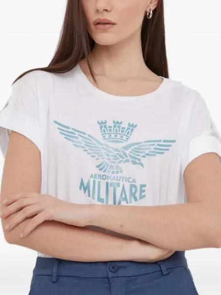 Μπλούζα Aeronautica Militare με σχέδιο λευκό