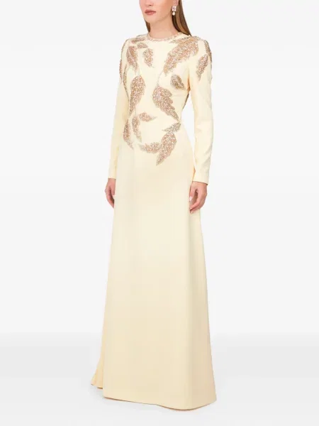 Rochie maxi Dina Melwani de costum galben