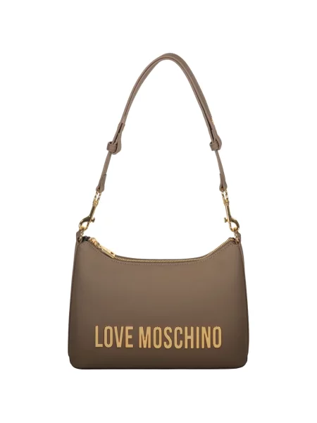 Geantă de mână Love Moschino cu autograf maro