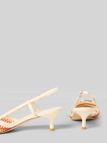 Czółenka ze skóry z obcasem szpilką Marc Cain Bags & Shoes