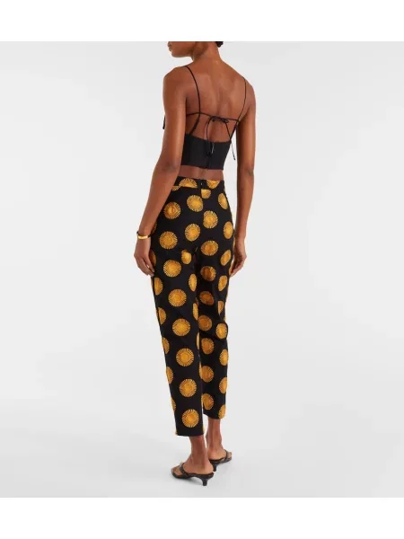 Pantaloni Cala De La Cruz cu imagine negru