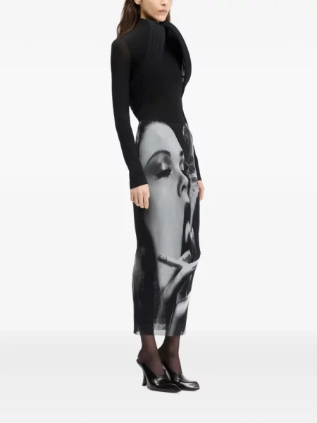Lung fustă Jean Paul Gaultier gri