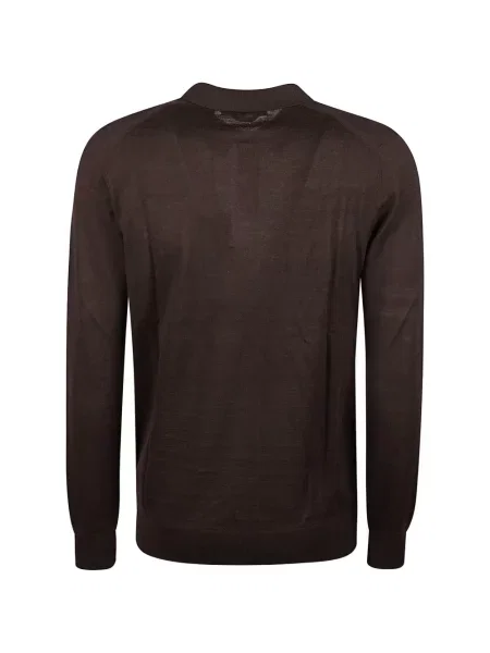 Polo Michael Kors με κέντημα από μαλλί merino καφέ