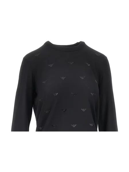Sweter Emporio Armani wełniany czarny