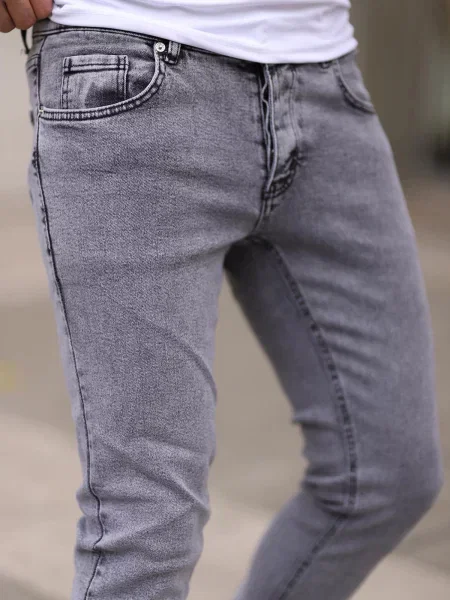 Trendyol Gray Skinny Nail Jeans Jeans gri