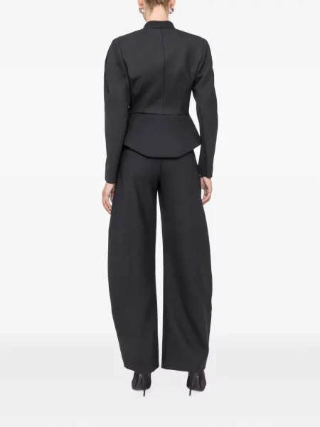 Pantaloni Nissa de lână negru