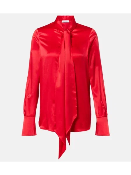 Cămașă Nina Ricci de mătase roșu