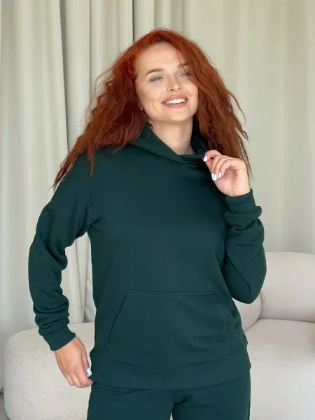Худі Merlini бавовна/еластан зелений