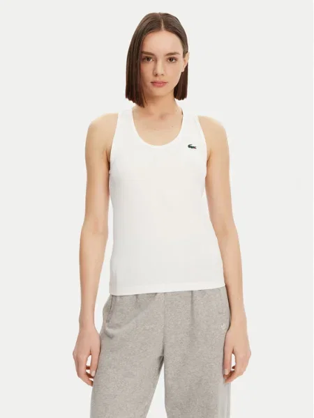 Top Lacoste alb