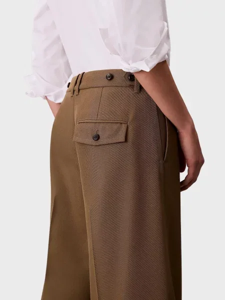 Шерстяные брюки Calvin Klein коричневые