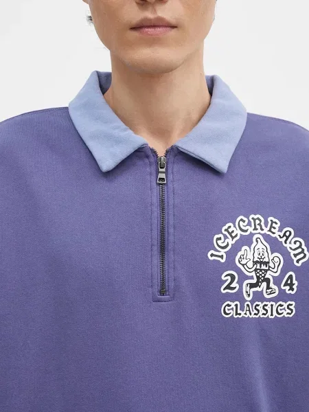 Кофта ICECREAM Cone Man Quarter Zip з принтом фіолетовий